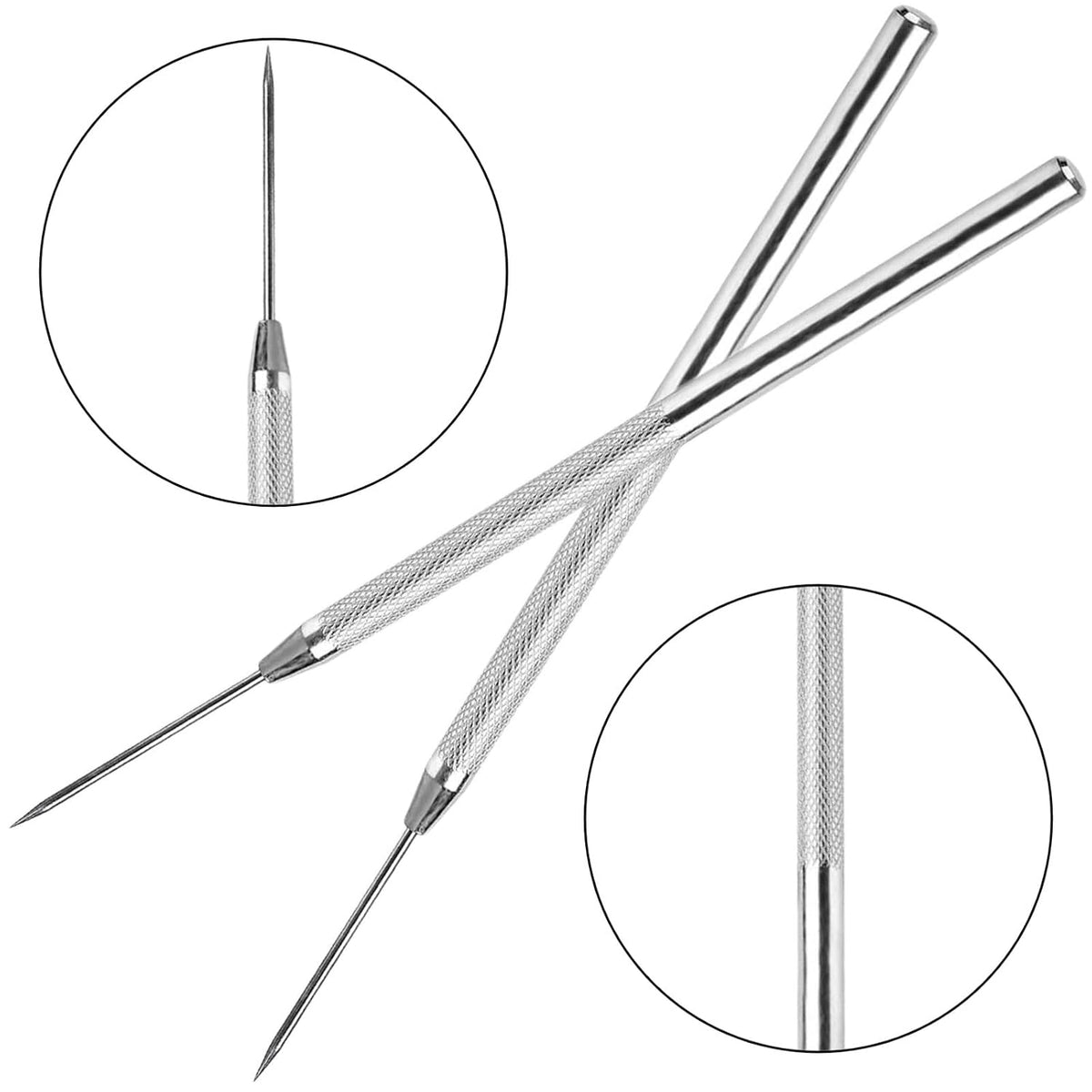 2 PCS Clay Needle Tools, Stainless Steel Pottery Tool Polymer Clay Tools