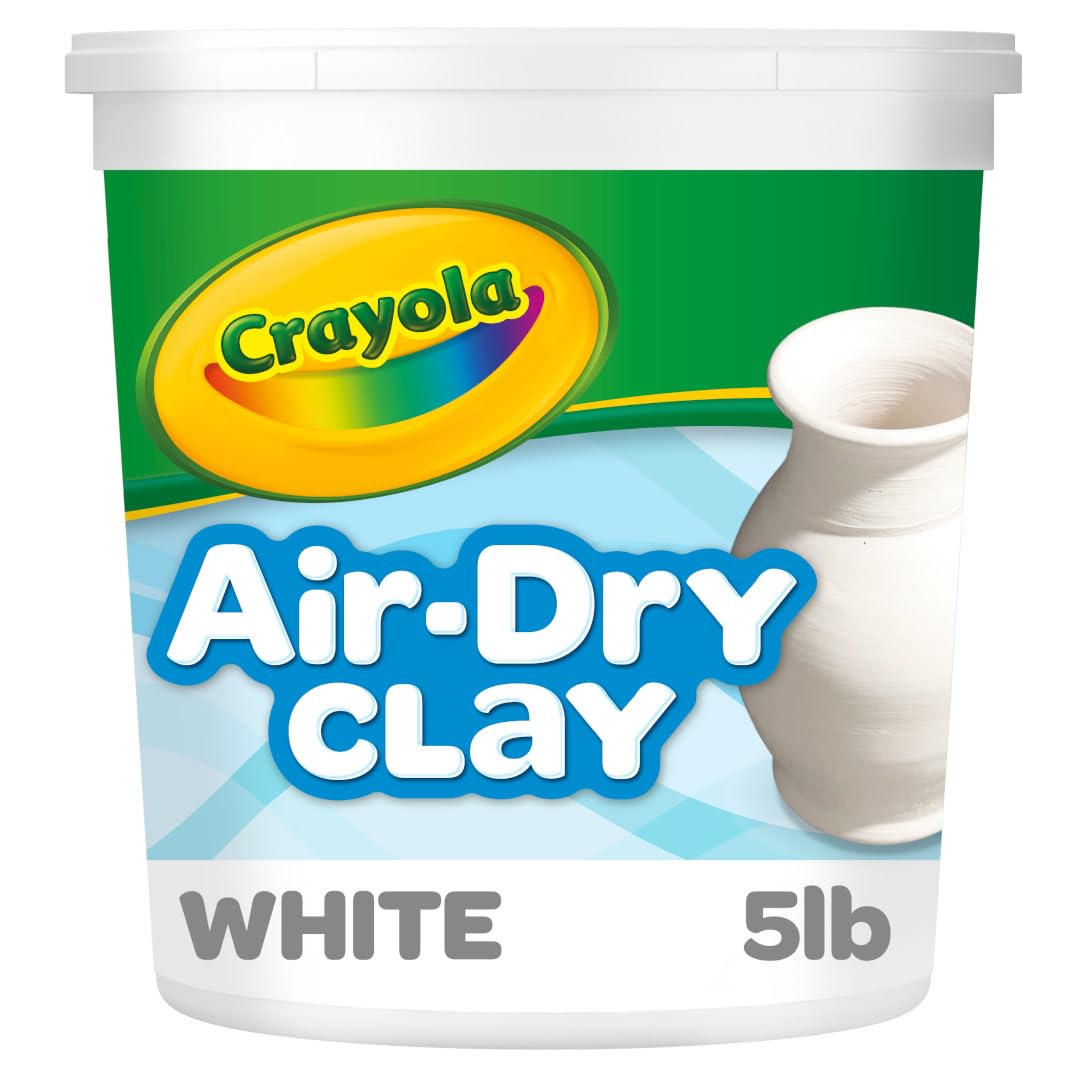 Crayola Air Dry Clay for Kids - White, 25lbs, Teacher Wishlist Supplies, Classroom Must Haves, Bulk Modeling Clay for Kids, No Bake, Sculpting & Molding Material