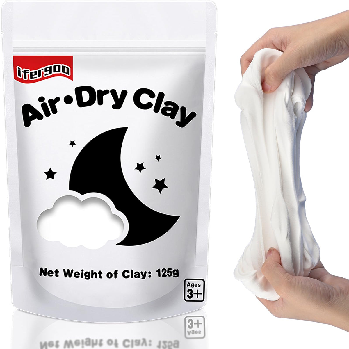 ifergoo Air Dry Clay, 36 Colors Magic Foam DIY Molding Clay for Slime
