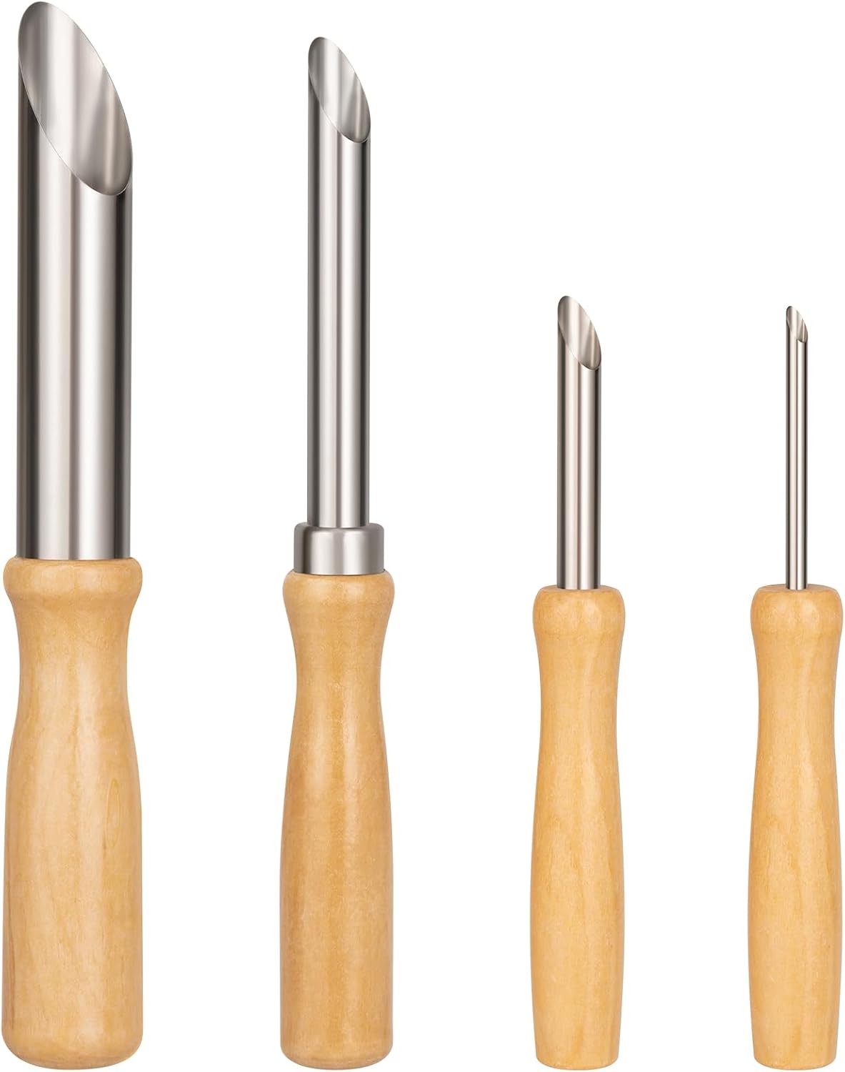 Amrules 4 Pcs Clay Hole Cutters Sculpting Tools Set for Pottery