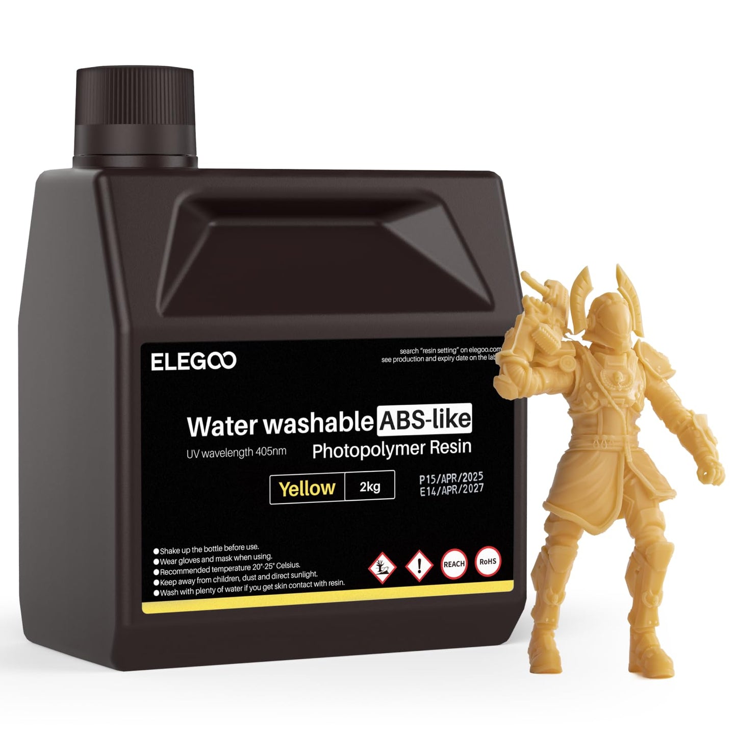 ELEGOO 8K Water Washable ABS-Like Resin Red Clay 2000g