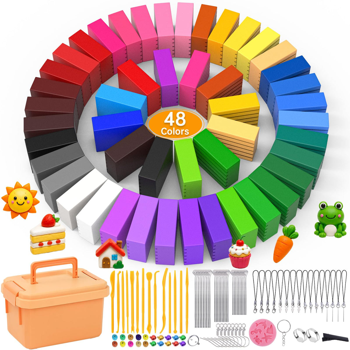 254 Pcs Air Dry Clay 160 Colors Modeling Model Magic Clay for DIY Molding Starter Kit with Sculpting Tools,Ultra Light Soft Non-Toxic Arts & Crafts Gift for Boys Girls Birthday Party Favors