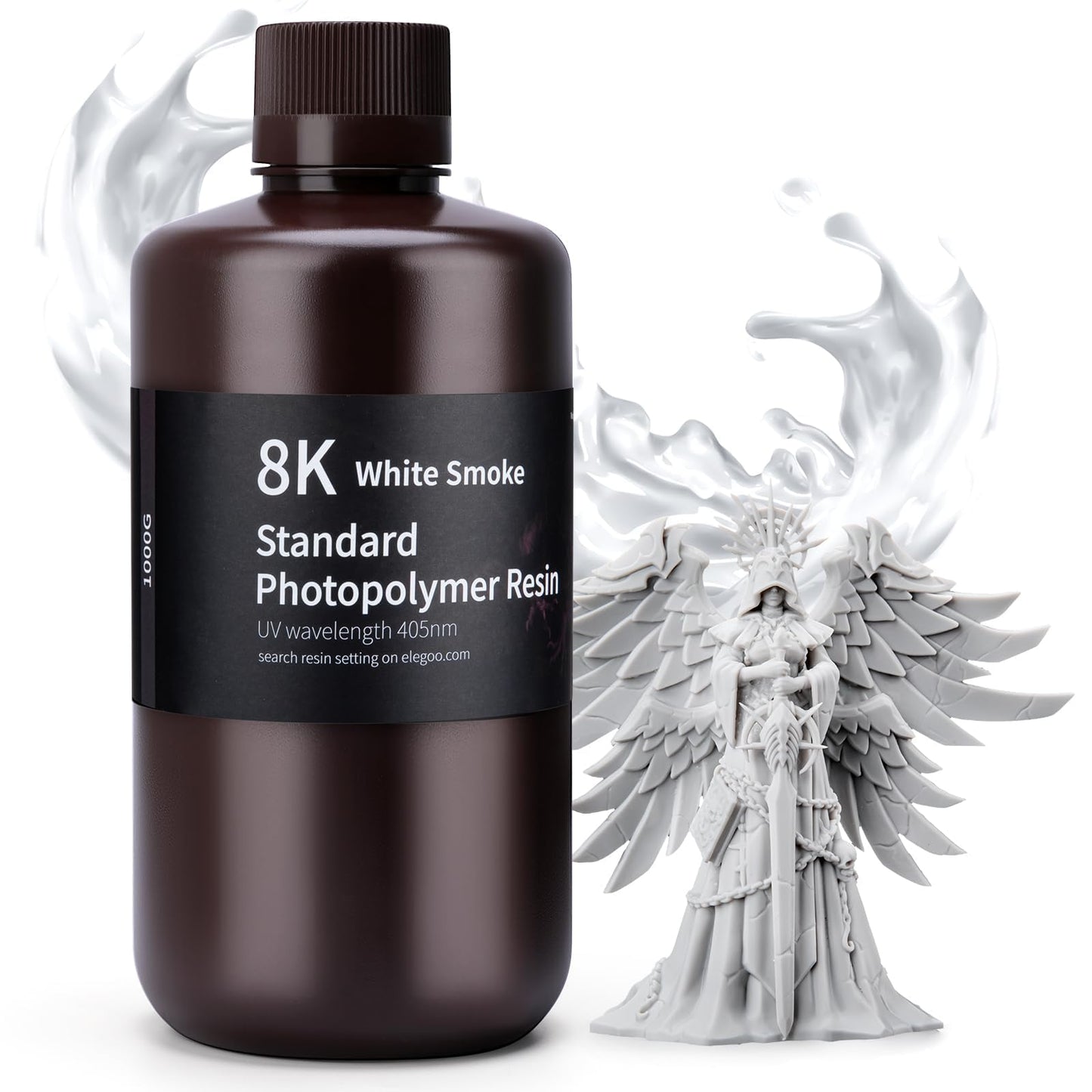 ELEGOO 8K Standard Resin for 3D Printing, Ultra Precision, 405nm Fast UV Curing Photopolymer 3D Resin for 8K 9K 12K 16K Resin 3D Printer, Red Clay 1000g