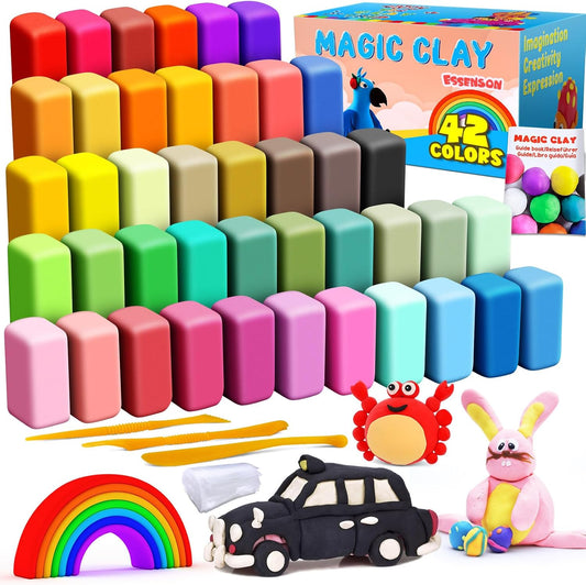 ESSENSON Air Dry Clay, 42 Colors, Modeling Clay for Kids