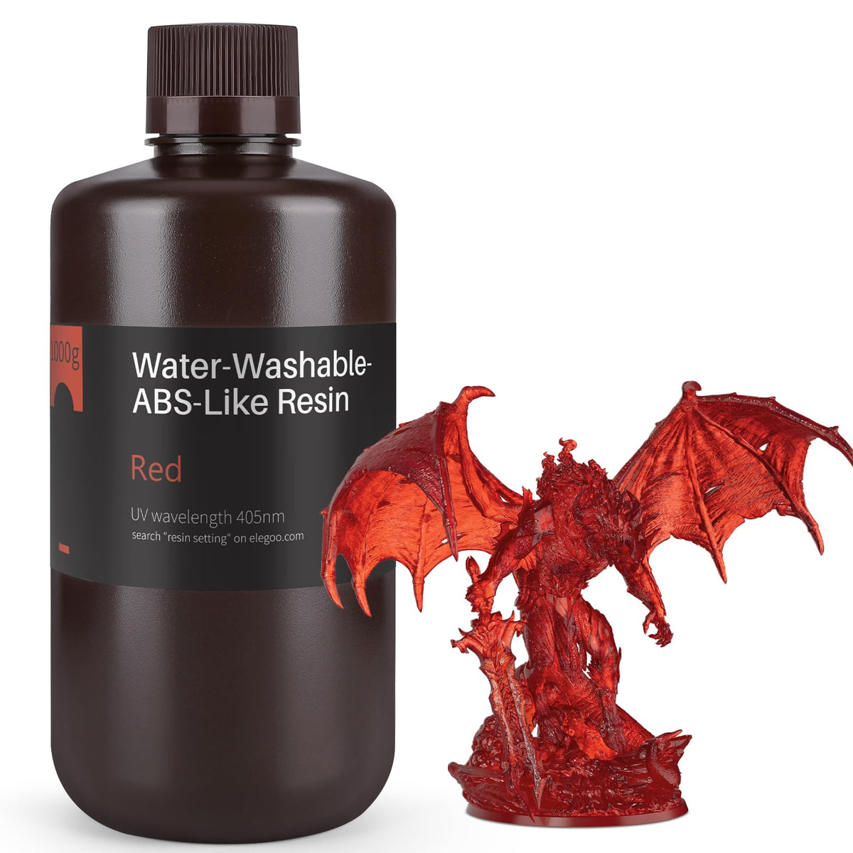 ELEGOO 8K Water Washable ABS-Like Resin Space Red Clay 1kg