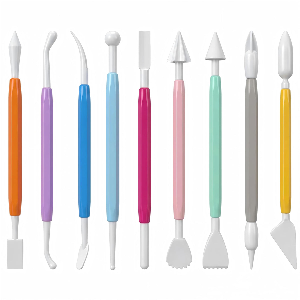 Ferrochef 10 Set 100 Pcs Clay Tools, Plastic Sculpting Tools, Classic Style