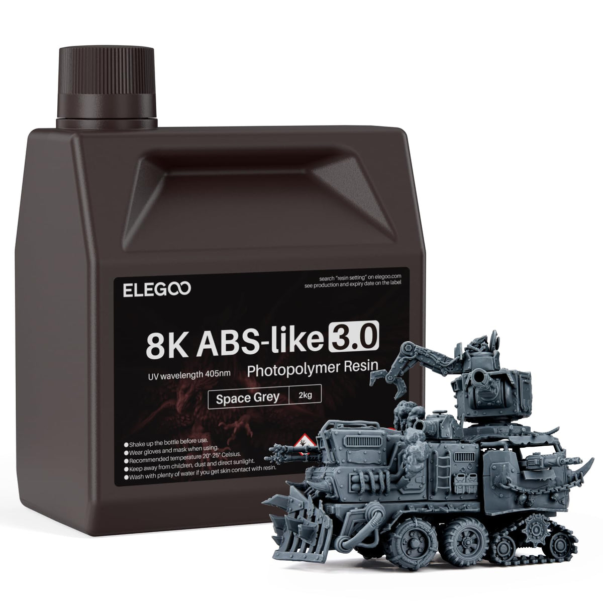 ELEGOO 8K ABS-Like 3D Printer Resin Red Clay 1000g