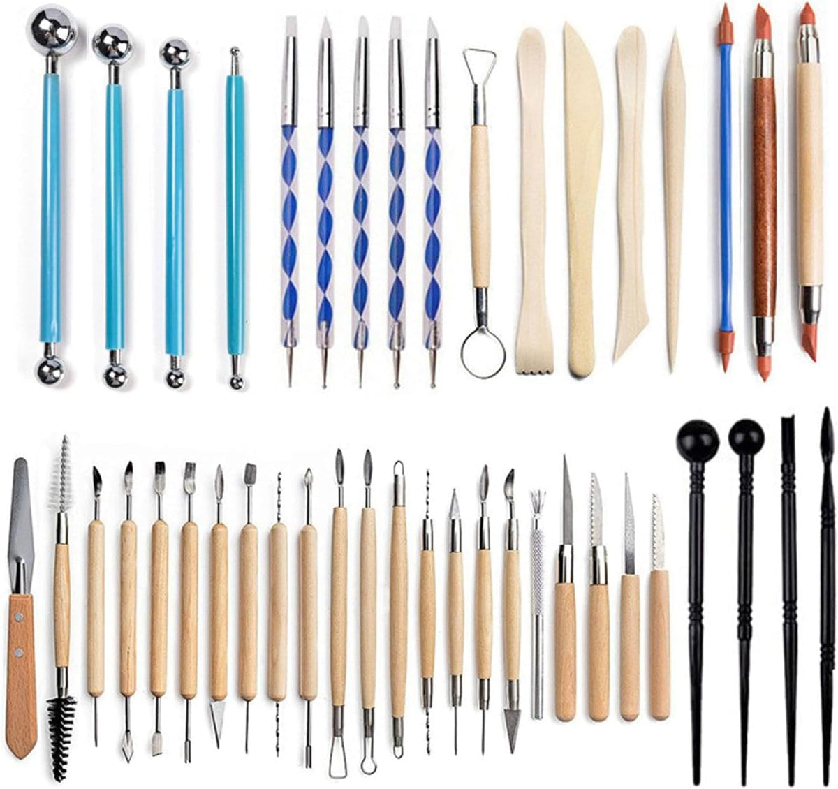 S & E TEACHER'S EDITION 43 Pcs Pottery & Clay Sculpting Tool