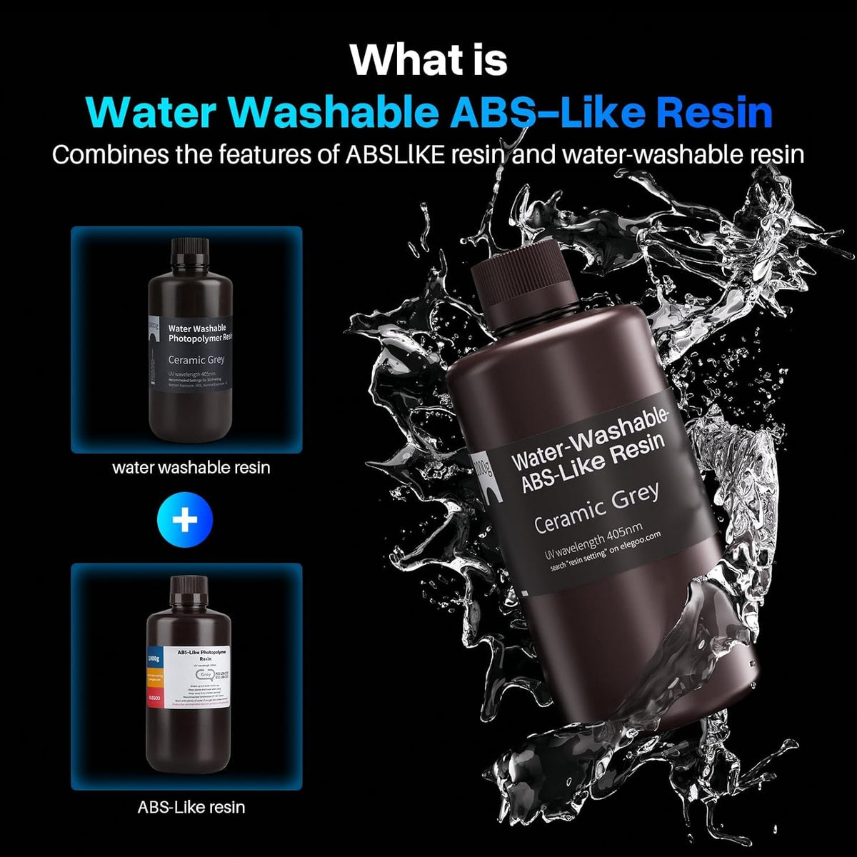 ELEGOO 8K Water Washable ABS-Like Resin Red Clay 2000g