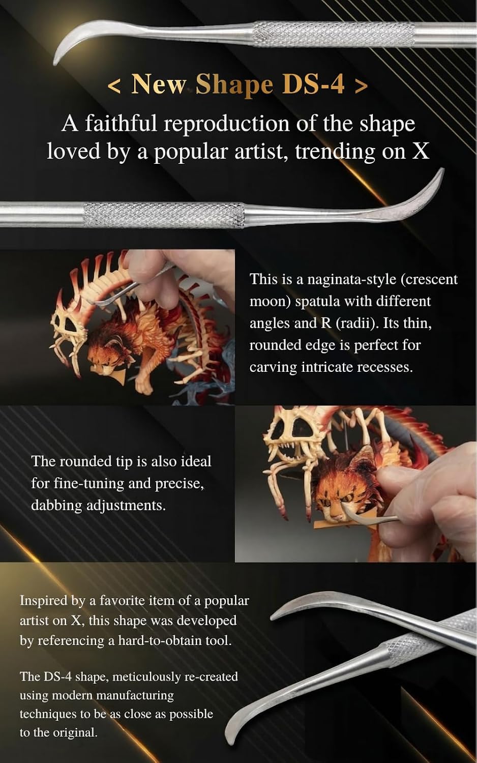 DePes Clay Sculpting Tools (Japanese Famous Artist Developed) Resin Modeling kit Carving Silicone polimer
