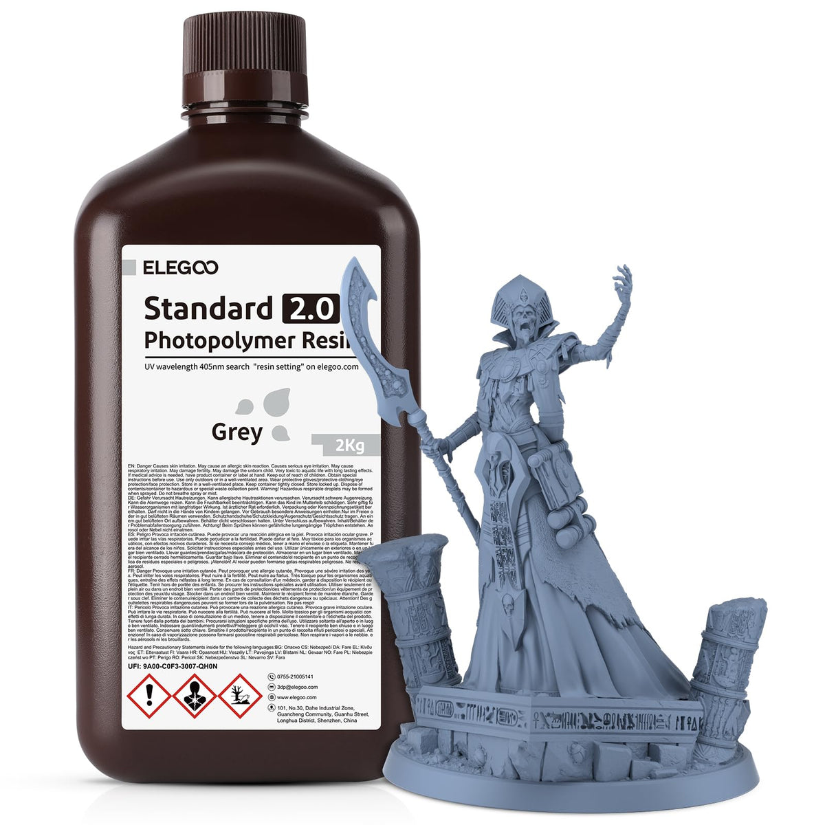 ELEGOO 8K Standard Resin for 3D Printing, Ultra Precision, 405nm Fast UV Curing Photopolymer 3D Resin for 8K 9K 12K 16K Resin 3D Printer, Red Clay 1000g