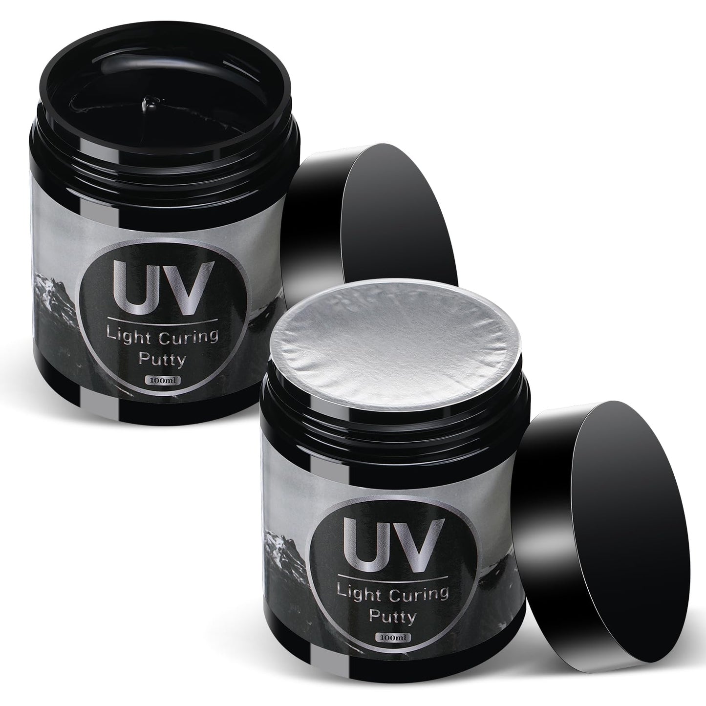 Lounsweer 200g UV Light Curing Putty Resin Clay 3D Print Repair Filler Fast Curing for 3D Crafts Model Kits Fix Nicks Scratches Cracks Quickly(200g, Clear)