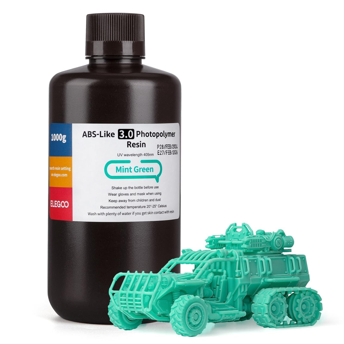 ELEGOO 8K ABS-Like 3D Printer Resin Red Clay 1000g