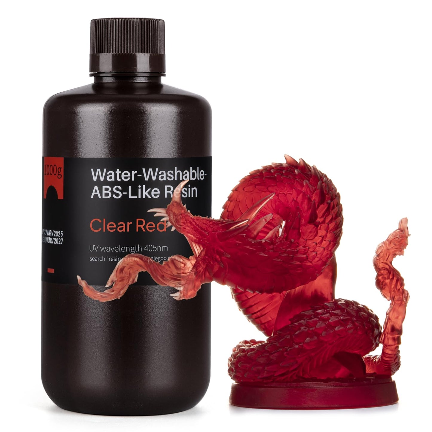 ELEGOO 8K Water Washable ABS-Like Resin Red Clay 2000g