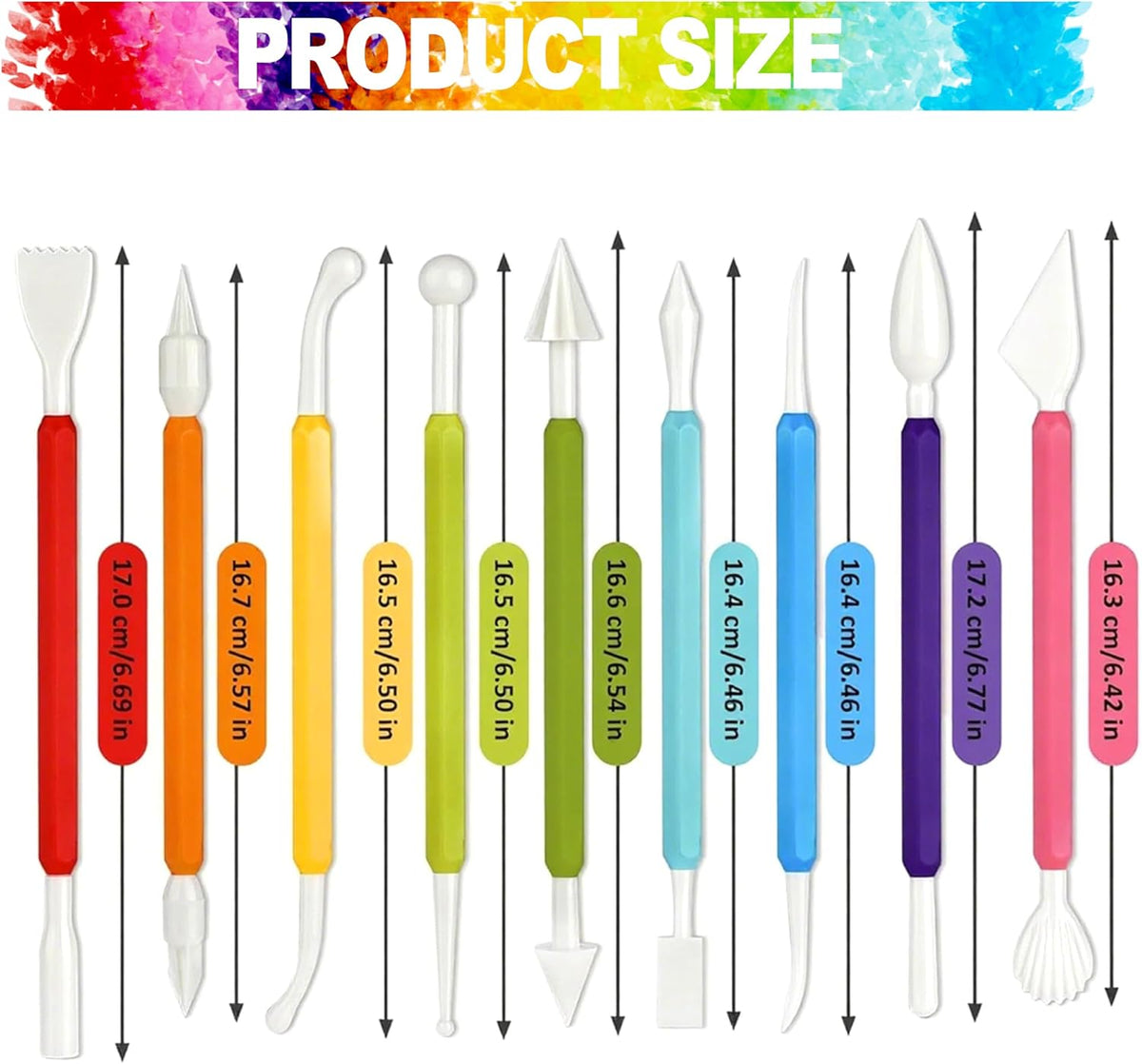 LINPHCEY Air Dry Clay Tools for Kids Ages 8+ Pottery Clay Tool Kit Plastic Clay Sculpting Tools Set for DIY Project, Modeling Polymer Clay Toys – Safe & Easy Grip for Beginners & Craft Lovers
