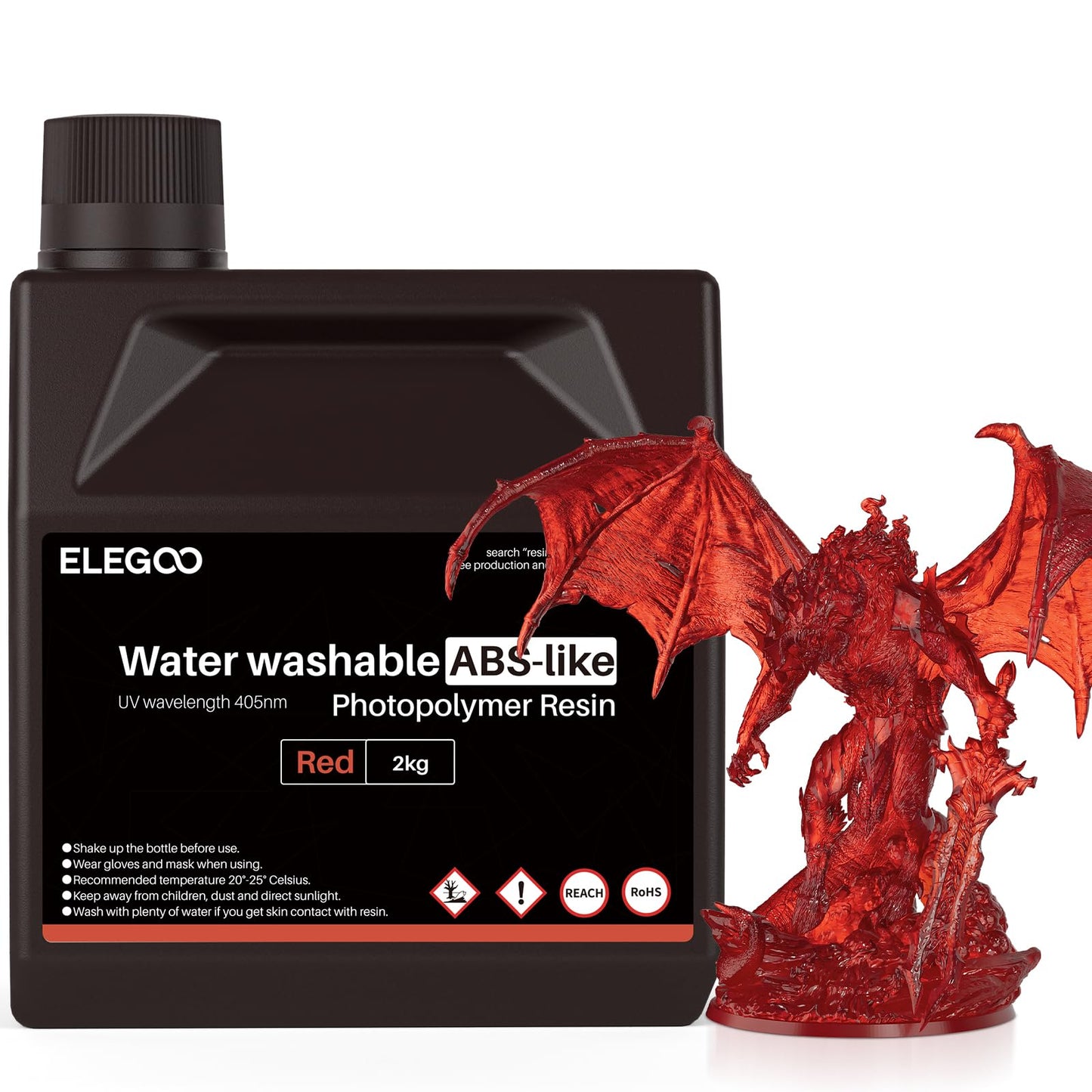 ELEGOO 8K Water Washable ABS-Like Resin Space Red Clay 1kg