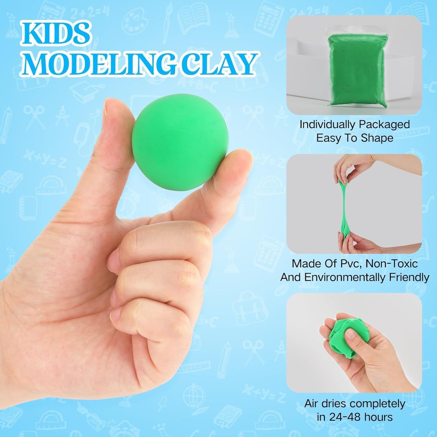 Air Dry Clay, 12 Packs Red Molding Clay, Soft Modeling Clay for Kids, Age 3-12, Air Dry Clay for Adults, Light Weight Air Dry Clay, Perfect Clay for Crafts, Gift for Children and Artists