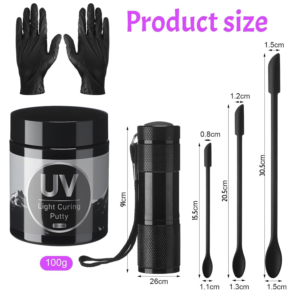 16 Pcs UV Resin Clay Kit for 3D Prints Crafts Repair Fixes