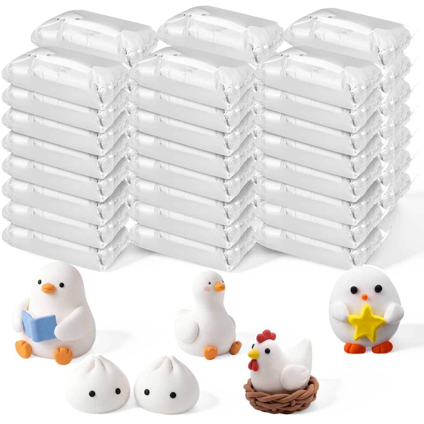 VioraWhite 40 Pcs 21 oz Air Dry Clay Bulk Modeling Clay,Classic Colors