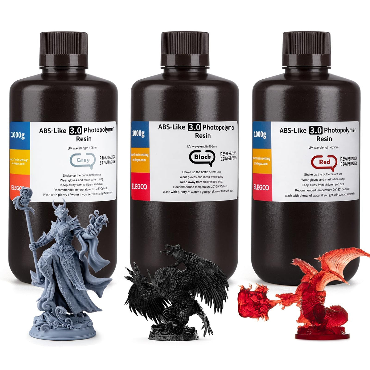 ELEGOO 8K ABS-Like 3D Printer Resin Red Clay 1000g
