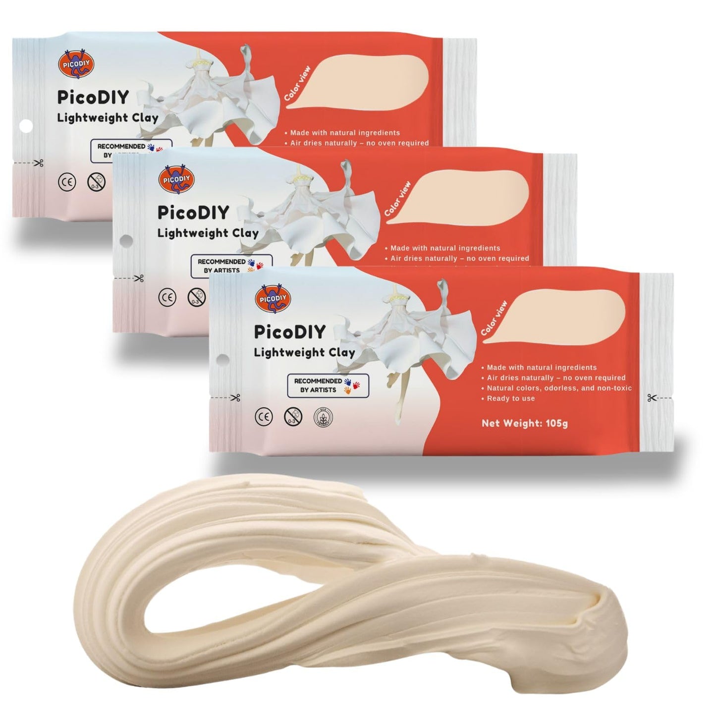 Air Dry Clay Lightweight, Flexible Modeling Clay for Adults Arts and Crafts