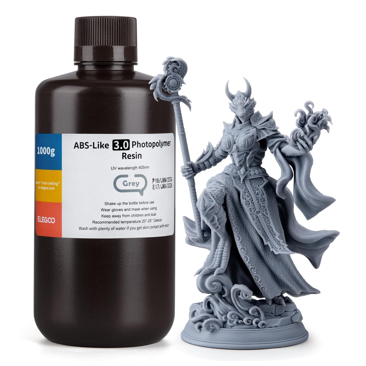 ELEGOO 8K ABS-Like 3D Printer Resin Red Clay 1000g