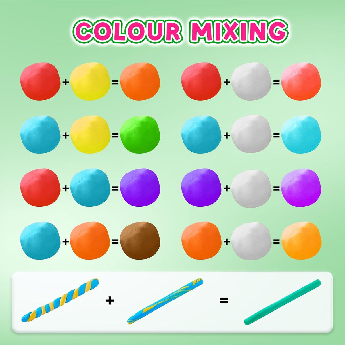 Air Dry Clay 192 Colors, Modeling Magic Clay Gift for Kids