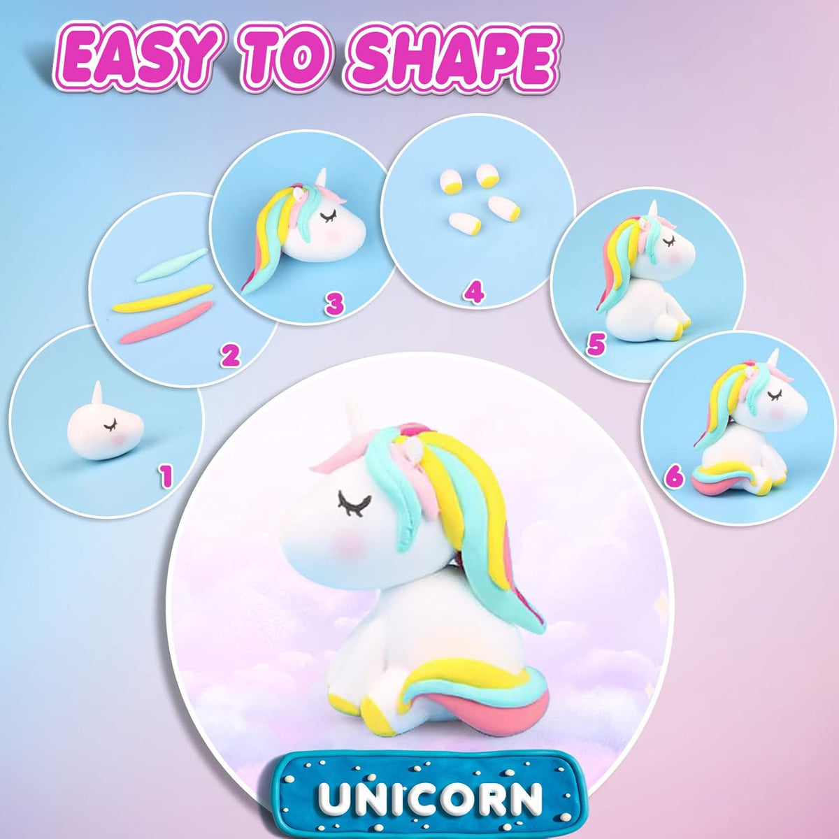 Air Dry Clay, 36 Colors Modeling Magic Clay for Kids