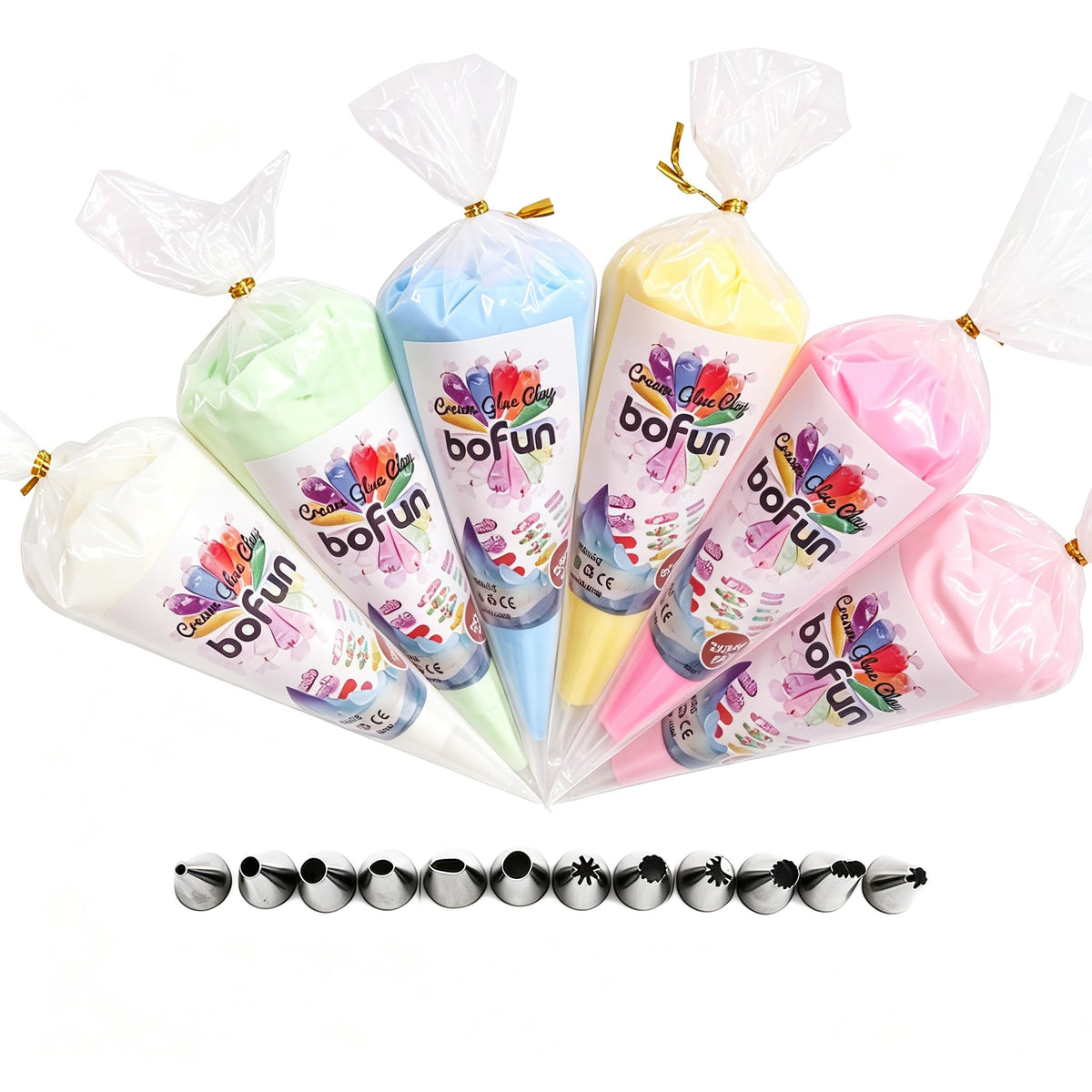 BoFUN Decoden Cream Glue Clay Kit, Whipped Cream Glue for Crafts DIY