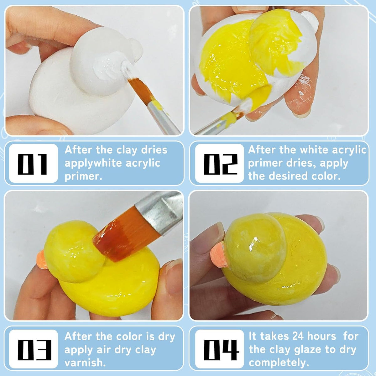 100ml Air Dry Clay Glaze, Protect Clay Surfaces,Delivers Gloss Glaze Effect