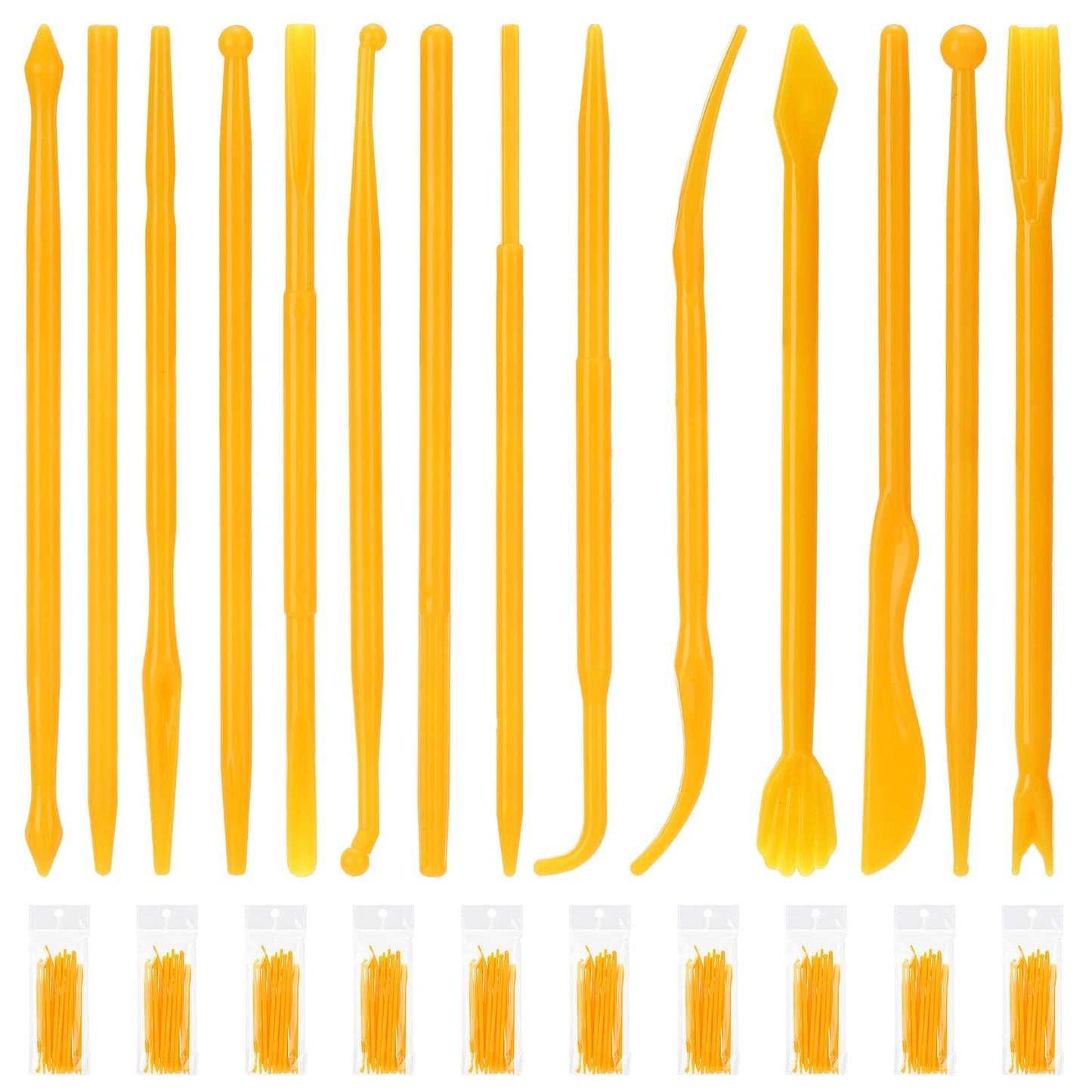 Ferrochef 10 Set 100 Pcs Clay Tools, Plastic Sculpting Tools, Classic Style