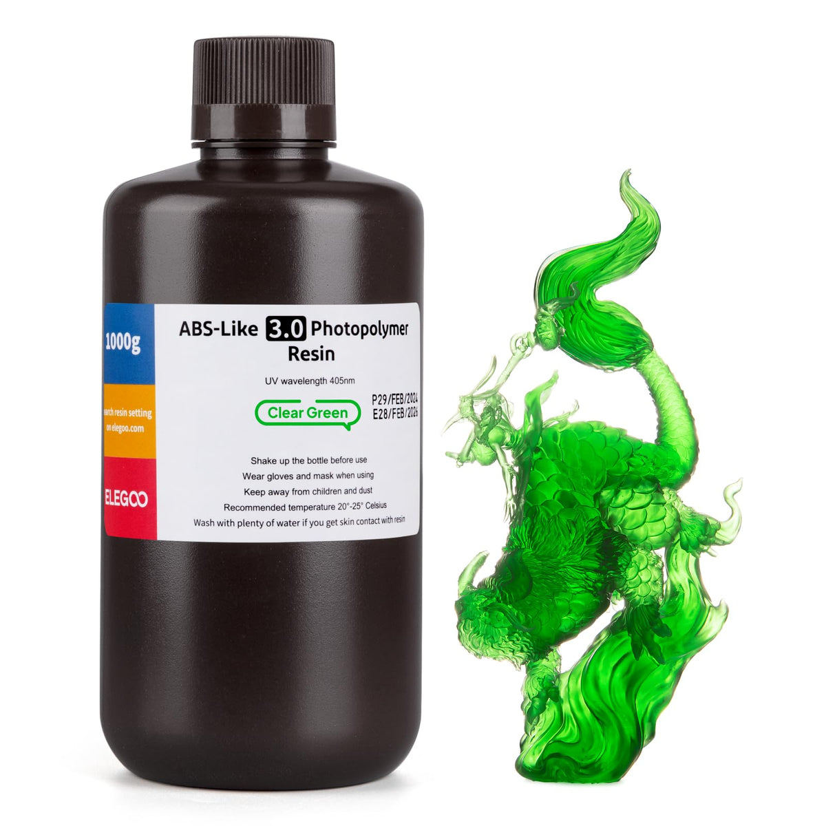 ELEGOO 8K ABS-Like 3D Printer Resin Red Clay 1000g