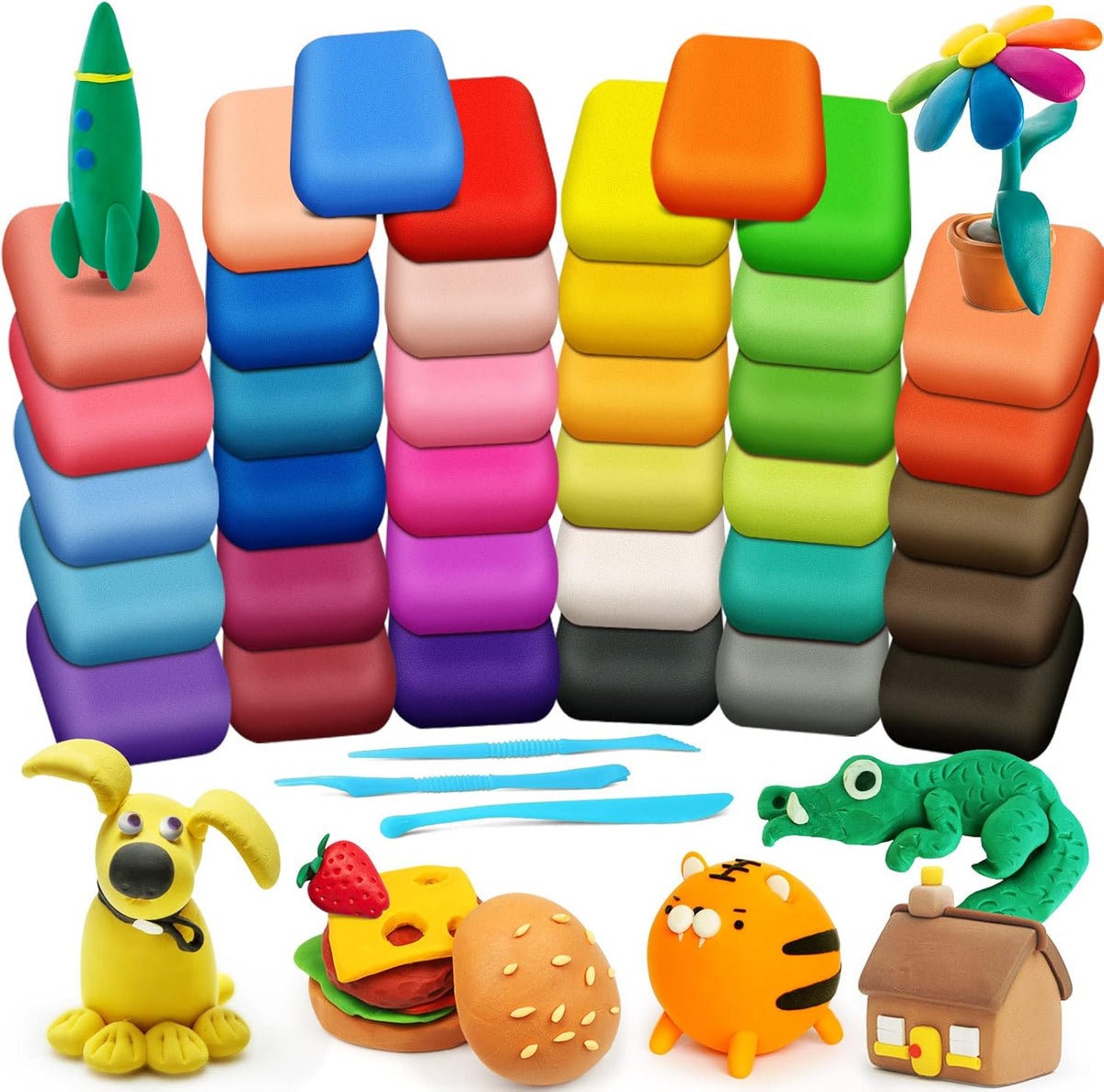 Air Dry Clay, 36 Colors Modeling Magic Clay for Kids