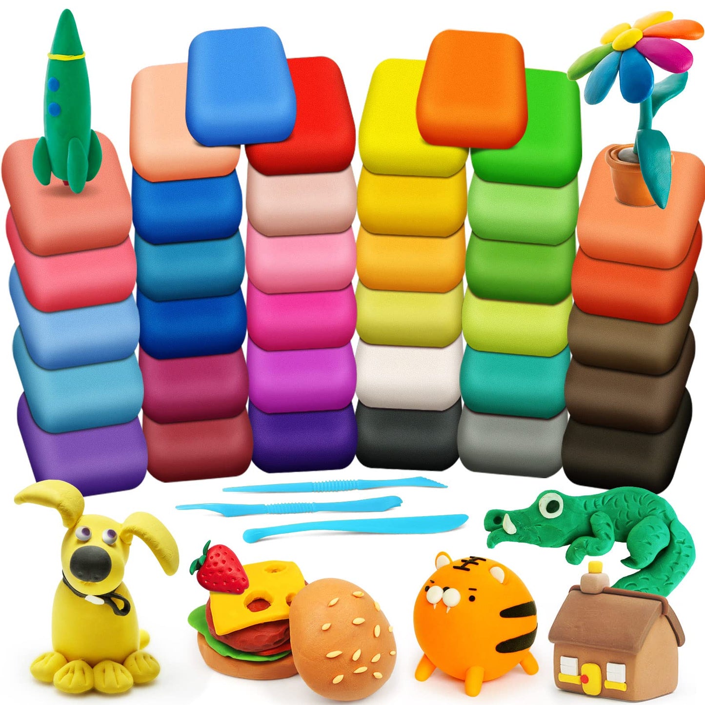 Air Dry Clay, 36 Colors Modeling Magic Clay for Kids