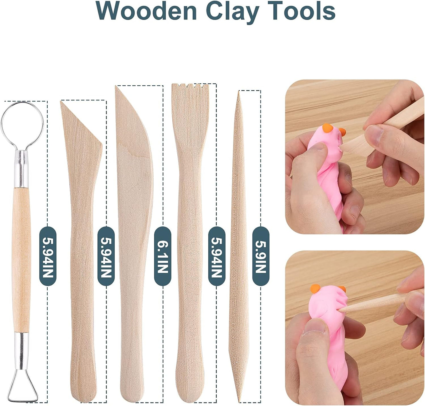 Luney 25PCS Polymer Clay Sculpting Tools Kit, Pottery Tools