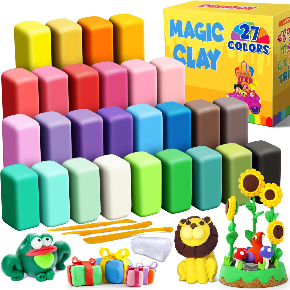 ESSENSON Air Dry Clay, 42 Colors, Modeling Clay for Kids