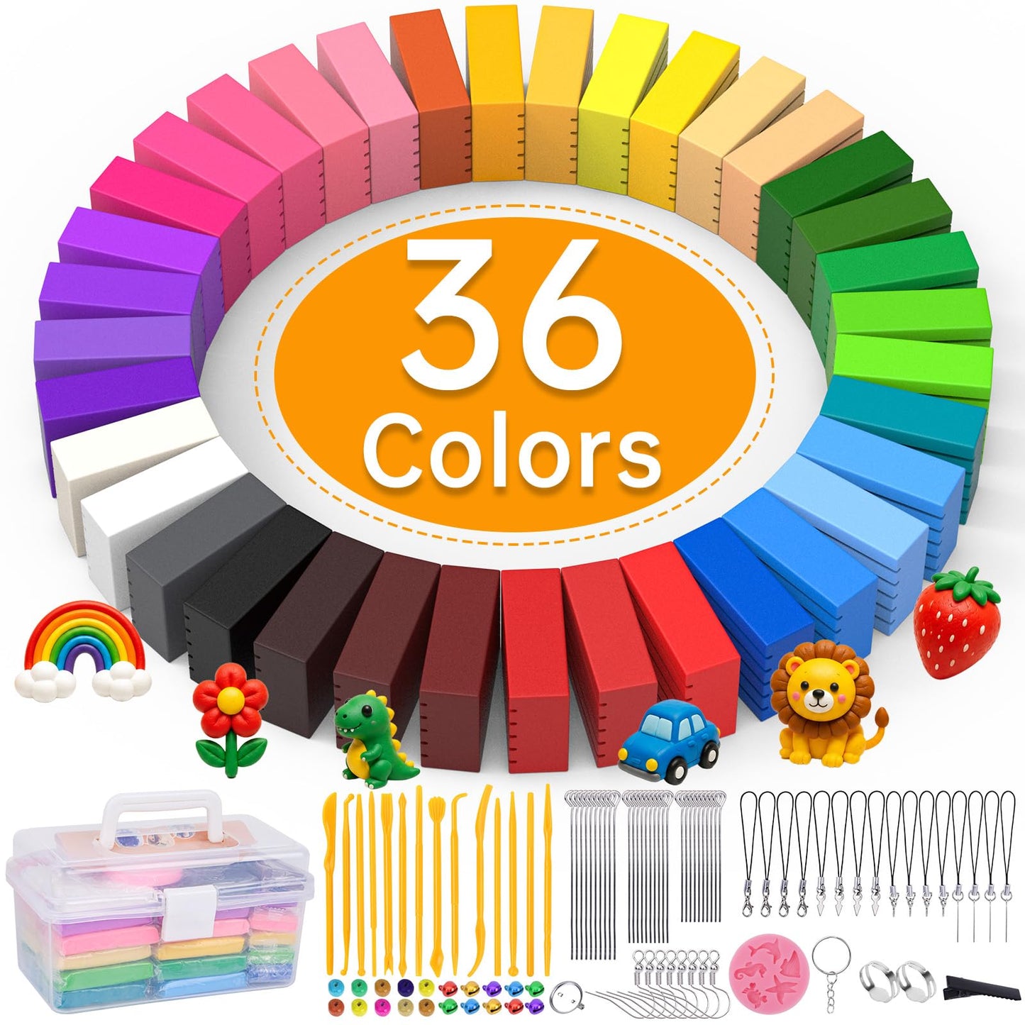 254 Pcs Air Dry Clay 160 Colors Modeling Model Magic Clay for DIY Molding Starter Kit with Sculpting Tools,Ultra Light Soft Non-Toxic Arts & Crafts Gift for Boys Girls Birthday Party Favors