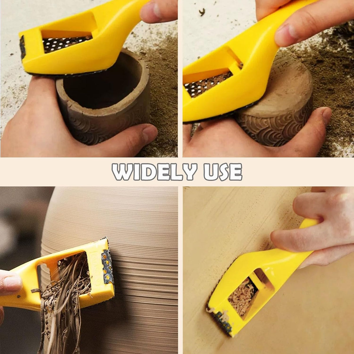 AEROVA Pottery Shaper Tool Clay Tool with Cleaning Brush for Sculpture and Shaving for Artists