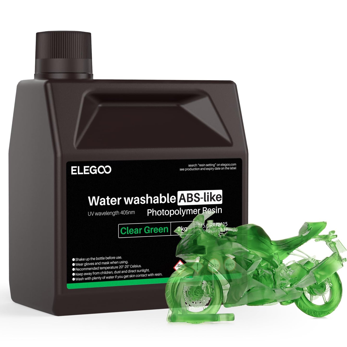 ELEGOO 8K Water Washable ABS-Like Resin Red Clay 2000g