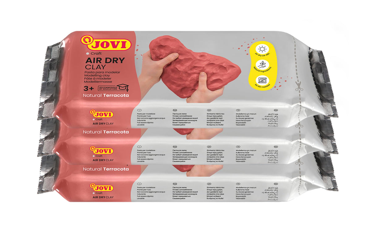 Jovi - Air Dry Clay, Set of 4 Units, 2.2lb Each, Total of 8.8lb, White