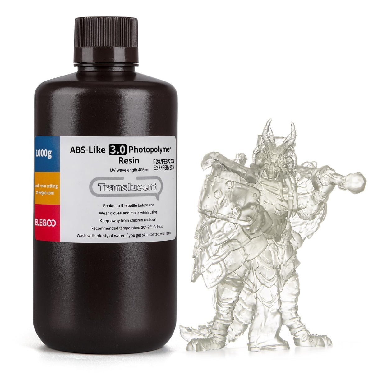 ELEGOO 8K ABS-Like 3D Printer Resin Red Clay 1000g