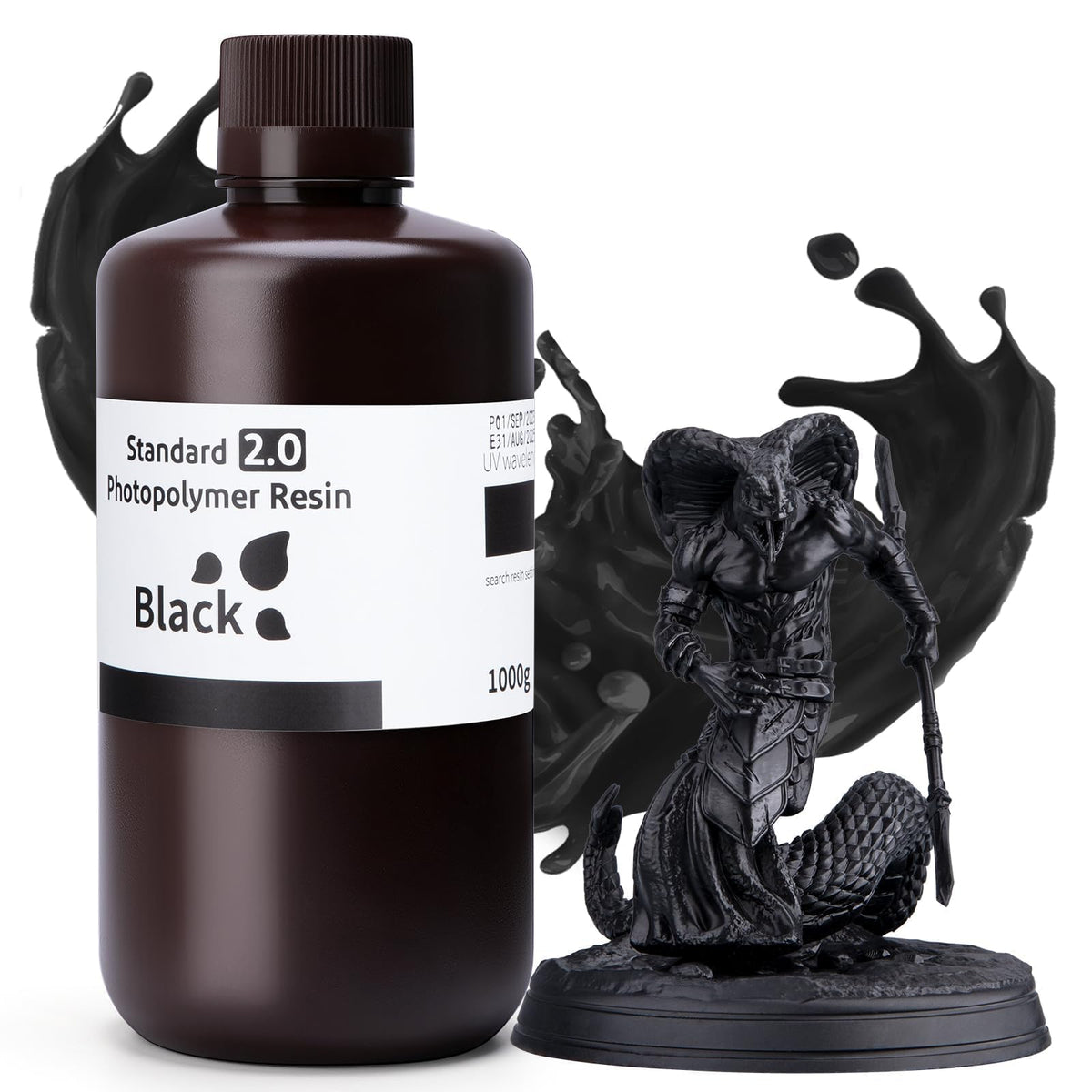 ELEGOO 8K Standard Resin for 3D Printing, Ultra Precision, 405nm Fast UV Curing Photopolymer 3D Resin for 8K 9K 12K 16K Resin 3D Printer, Red Clay 1000g