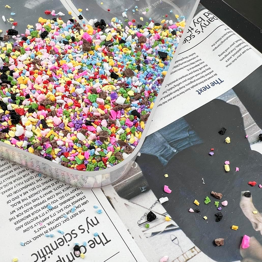 100G Crushed Polymer Clay Slices - Irregular Resin Sprinkles for Nail Art, DIY Phone Case & Crafts (12-Chocolate)