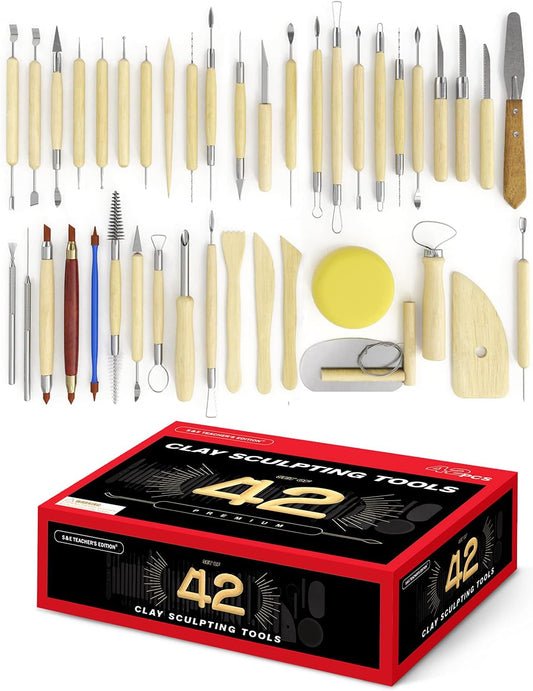 S & E TEACHER'S EDITION 42 Pcs Polymer Clay Tools