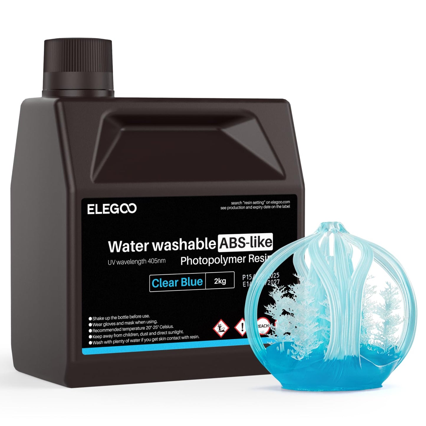 ELEGOO 8K Water Washable ABS-Like Resin Red Clay 2000g