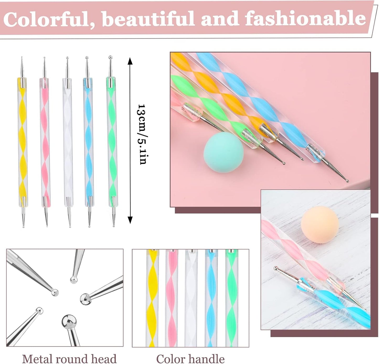 LOKUNN 14 Pcs Dotting Tools Embossing Tool Dotting Tools Set Rock Painting