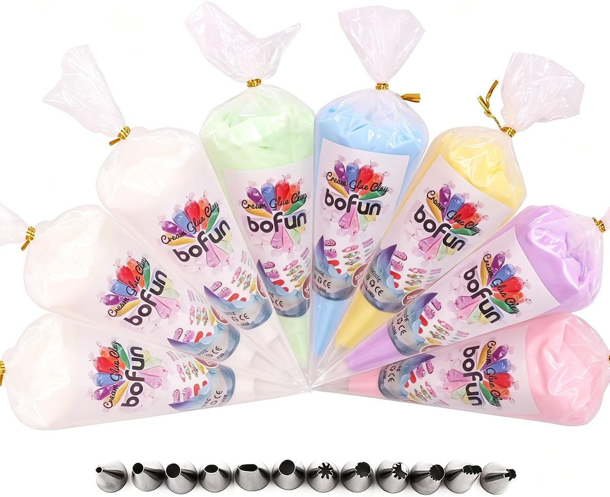 BoFUN Decoden Cream Glue Clay Kit, Whipped Cream Glue for Crafts DIY