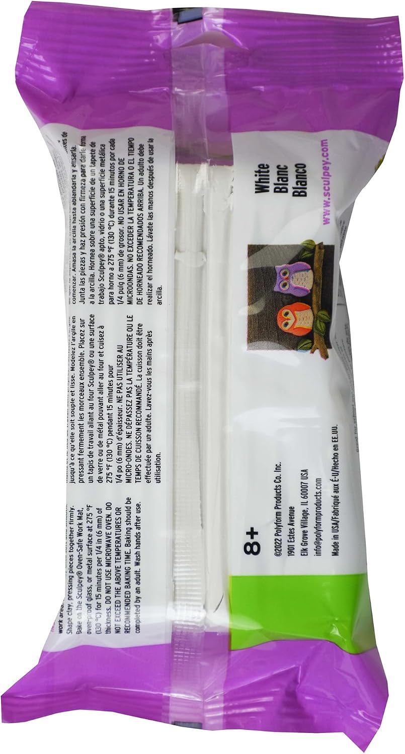 Sculpey Original White Polymer Oven Bake Clay - 1 lb Modeling Clay for