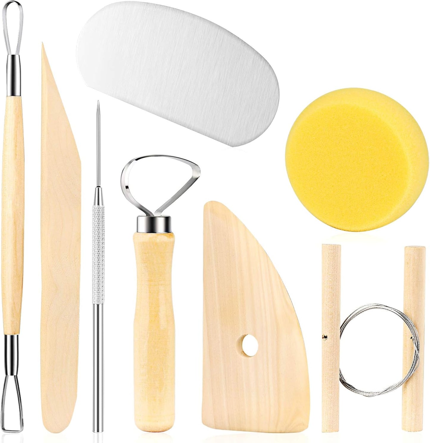 8 Pieces Pottery Tools, Clay Tools, Cay Sculpting Tool