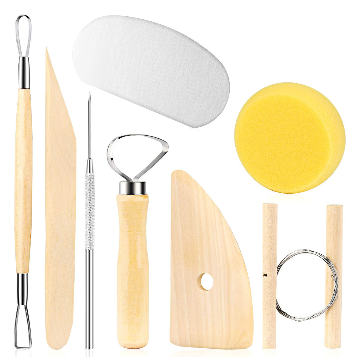 8 Pieces Pottery Tools, Clay Tools, Cay Sculpting Tool
